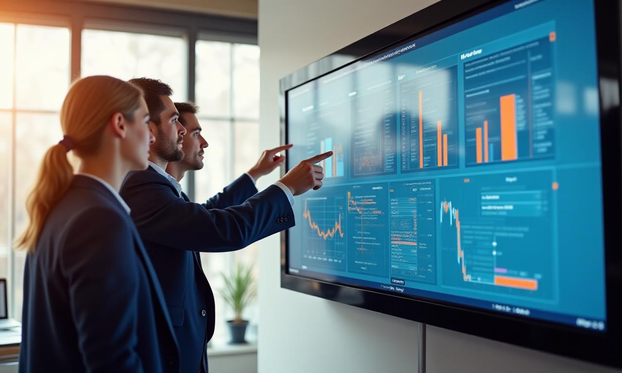 Diverse team of data analysts collaborating in a modern London office