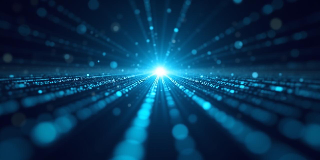 Futuristic digital visualization representing predictive data trends